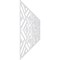 Ekena Millwork Set of Four Panels for 94 1/2"W x 36 1/4"H Killeen Fretwork Wainscot Wall Paneling WPKP18X01X47KLN - alternate 3